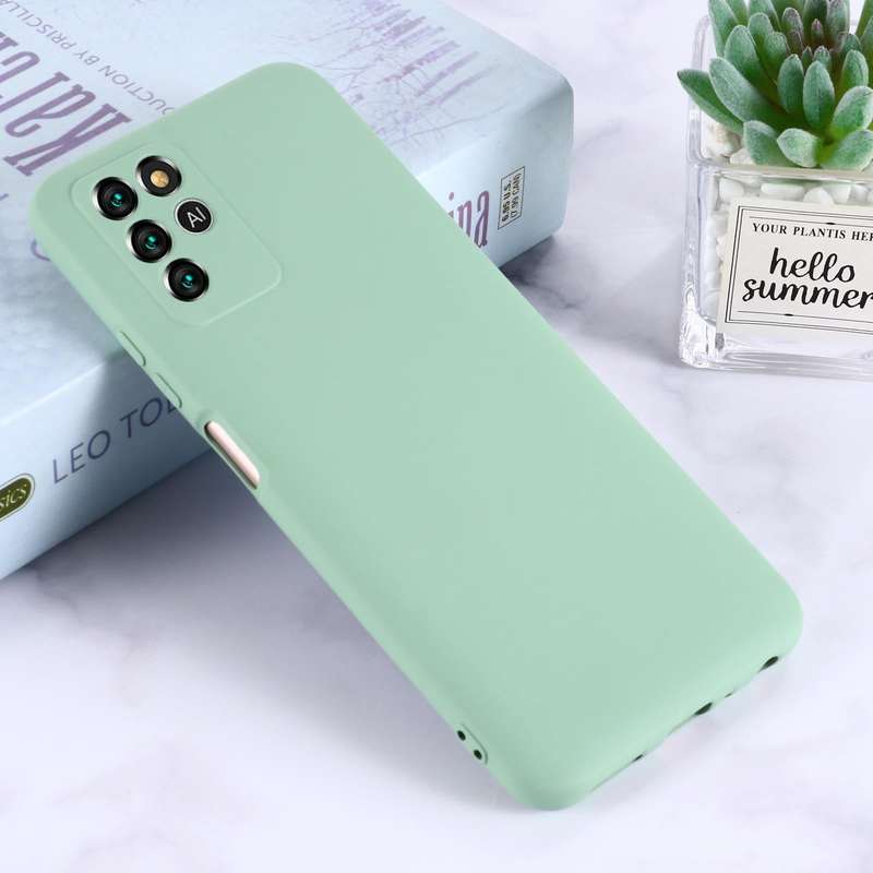 For ZTE V30 Vita Pure Color Liquid Silicone Shockproof Full Coverage Phone Case(Green)