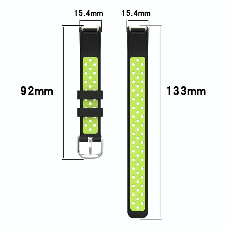 For Fitbit Luxe Two-color Silicone Watch Band(Black Pink)