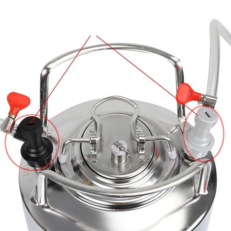 Home Beer Keg Connector Distributor Keg Disconnect Ball Lock(Gray Pagoda)