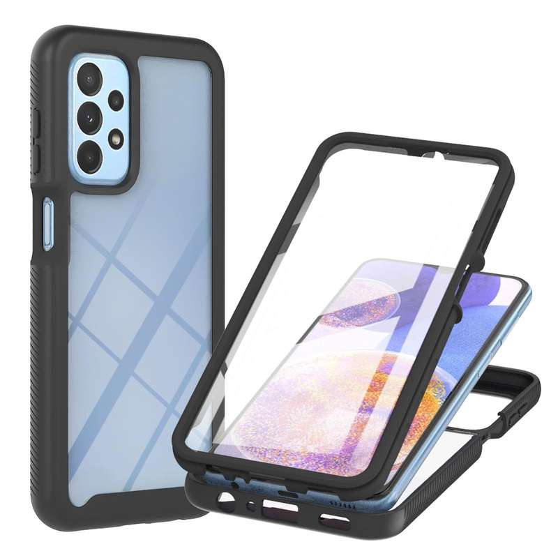 For Samsung Galaxy A23 5G / 4G Starry Sky Solid Color Series PC + TPU Phone Case with PET Film(Bl...