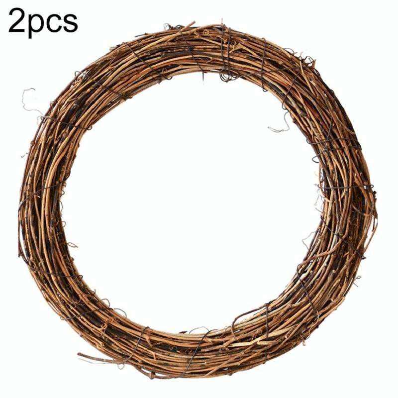 2 PCS Tree Vine Christmas Wreath DIY Rattan Garden Decoration Rattan Window Decoration, Size:30CM