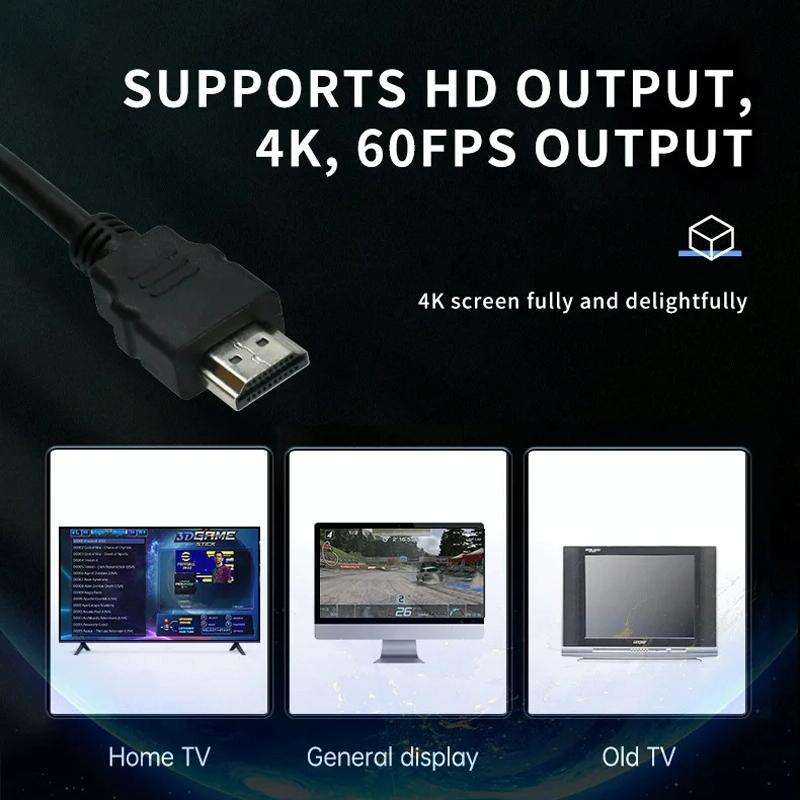 Y6 Handheld Game Console 2.4G HD 4K Wireless Portable Linux Video Game Stick, Style: 128G 10000+ ...