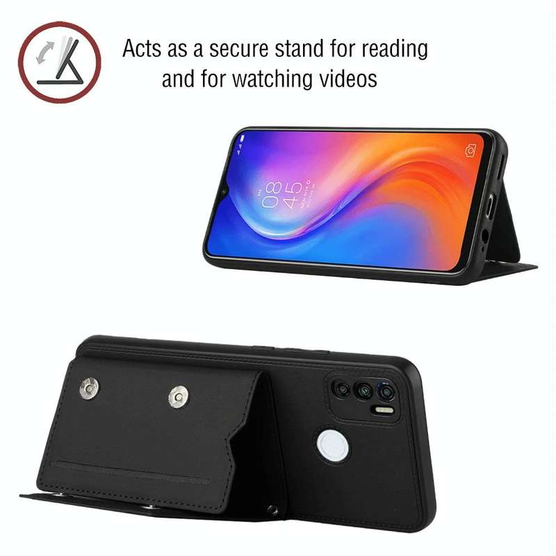 For Tecno Spark 5 Air / 6 Air Skin Feel PU + TPU + PC Phone Case(Black)