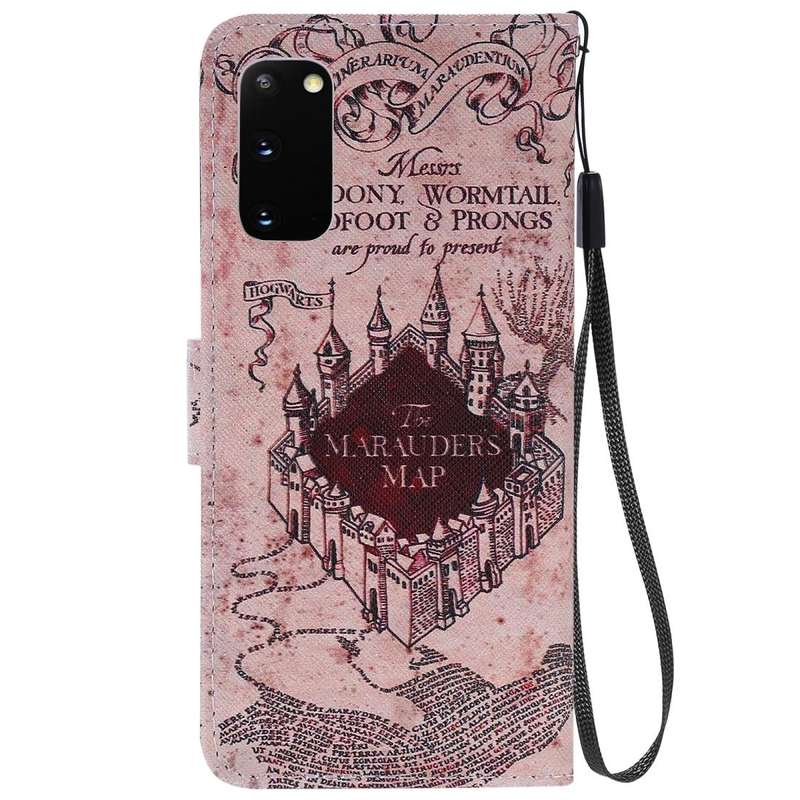 For Galaxy S20 Painting Horizontal Flip Leather Case with Holder & Card Slot & Lanyard(Castle)