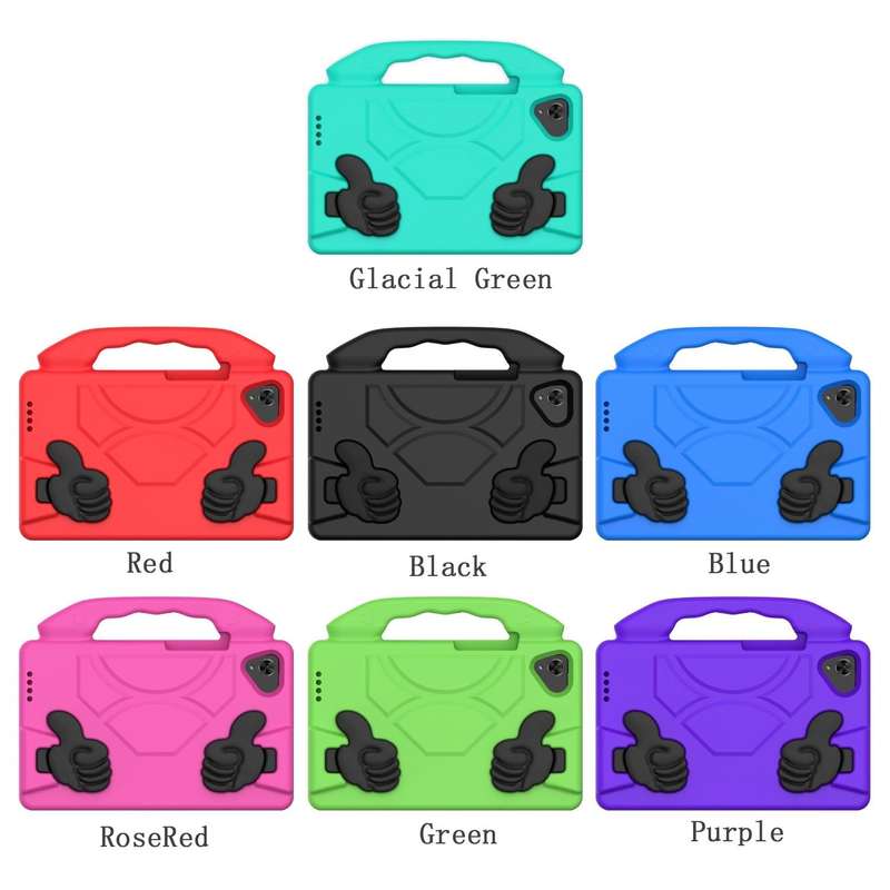 For Samsung Galaxy Tab A7 Lite T220 / T225 Thumb Bracket EVA Shockproof Tablet Case(Black)