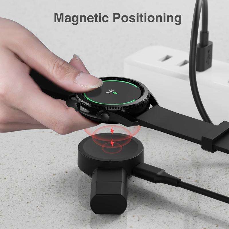 For Samsung Galaxy Watch 4 / 3 USB Mini Portable Watch Charger(Black)
