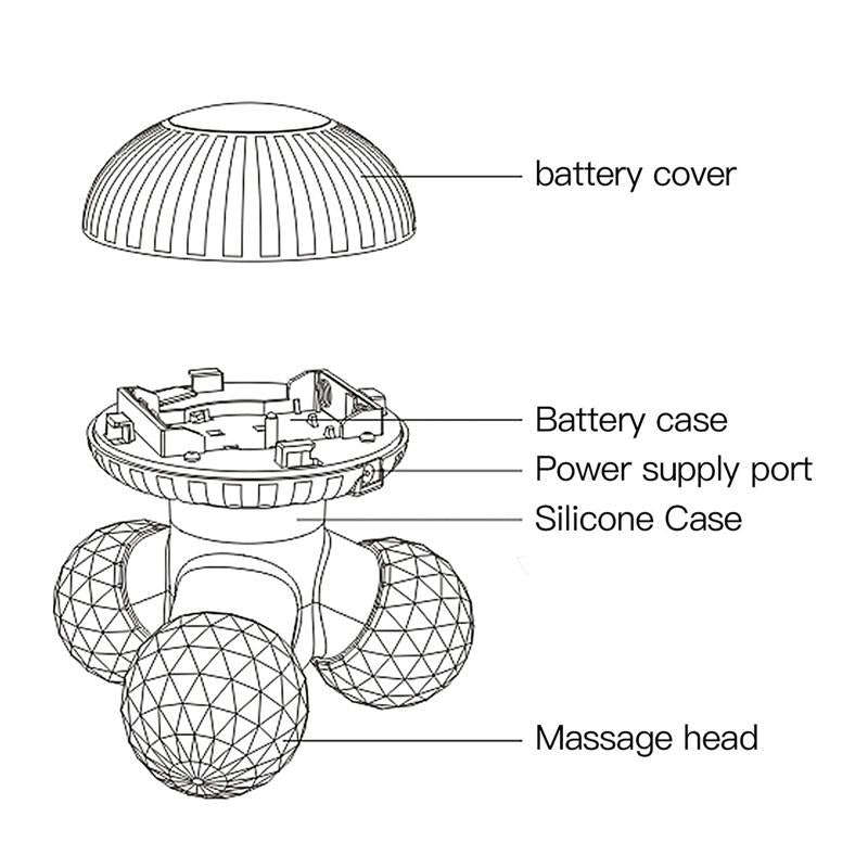 XF-71 Pocket USB Battery Dual-purpose MINI Massager Triangle Vibration Massager(Gold)
