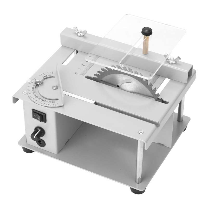 150W Miniature Precision Table Saw Mini Chainsaw Portable Woodworking Sliding Table Saw Multifunc...