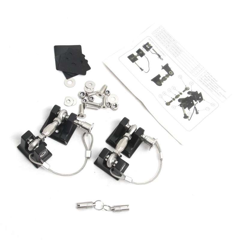 2 PCS Car Anti-Theft Retro Hood Latch Locking Catch Buckle Engine Cover for Jeep Wrangler JK 2007...