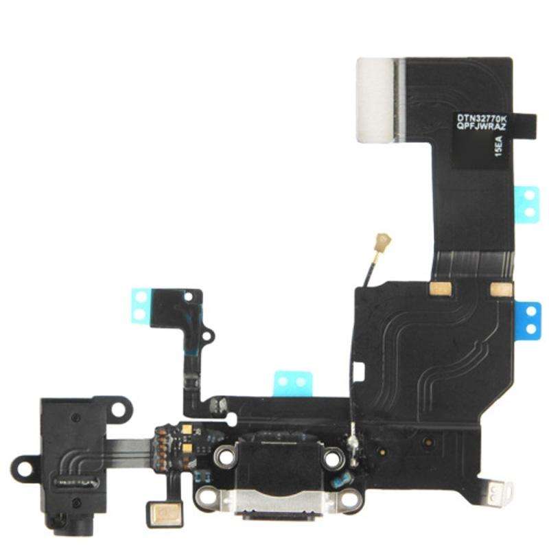 2 in 1 for iPhone 5C (Original Tail Connector Charger + Original Headphone Audio Jack Ribbon) Fle...