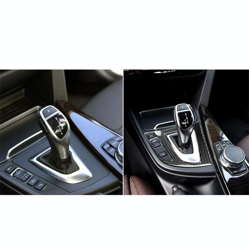 Carbon Fiber Car Gear Panel Decorative Sticker for BMW (F30) 2013-2017 / (F34) 2013-2017, Sutible...