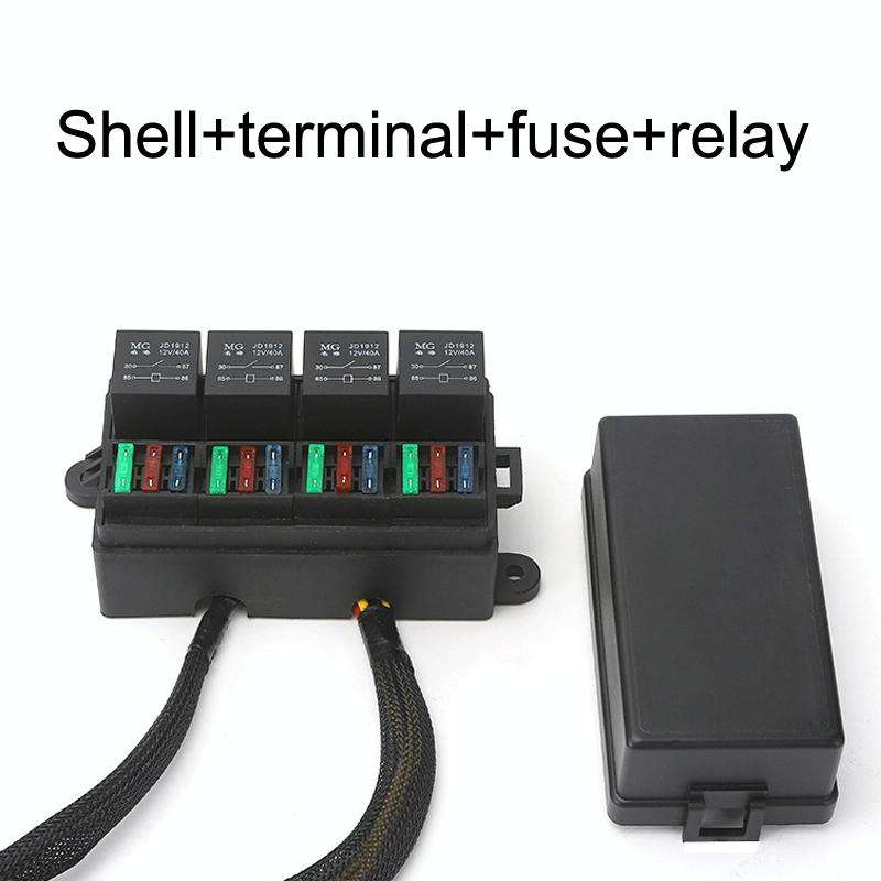 TF008-10 12V 5Pin Relay Car RV Radiography Sound Modified Electromagnetic Insurance Box