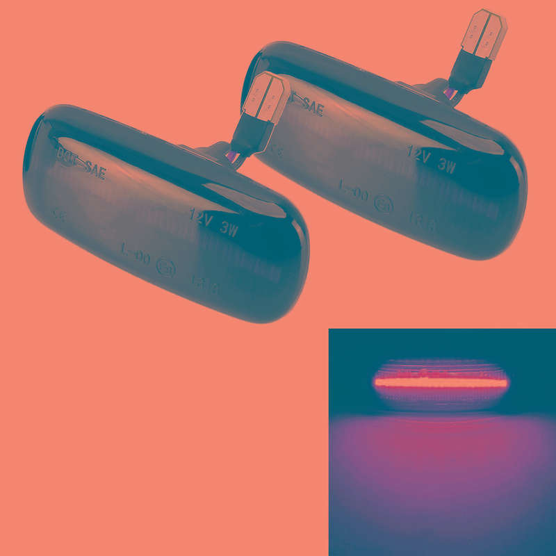 2 PCS DC12V / 3W Car LED Dynamic Blinker Side Lights Flowing Water Turn Signal Light for Audi, Ye...