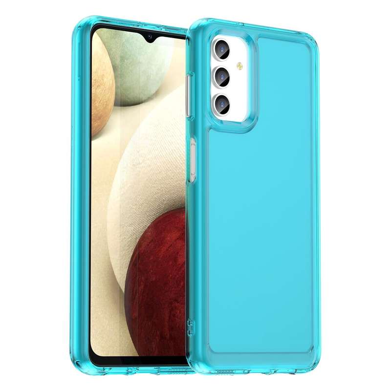 For Samsung Galaxy A04s Candy Series TPU Phone Case(Transparent Blue)