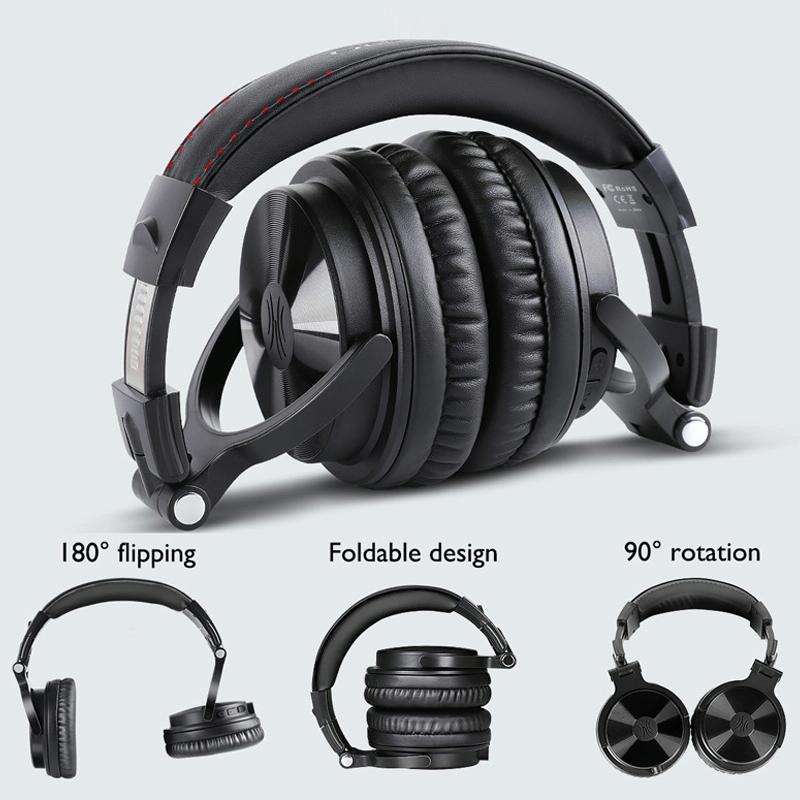 OneOdio PRO-C Bilateral Stereo Pluggable Over-Ear Wireless Bluetooth Monitor Headset(Black)
