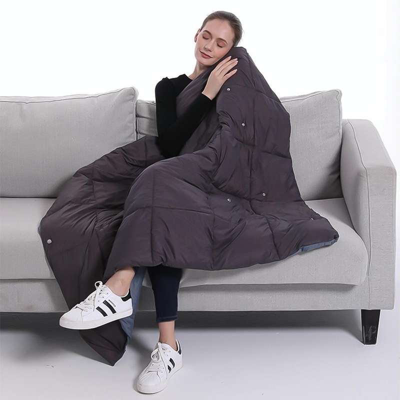 Multifunctional Heating Blanket USB Electric Blanket Outdoor Warm Electric Heating Shawl(Gray)