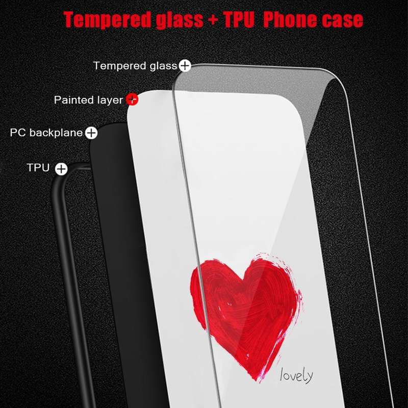 For Samsung Galaxy A04 Colorful Painted Glass Phone Case(Flower)
