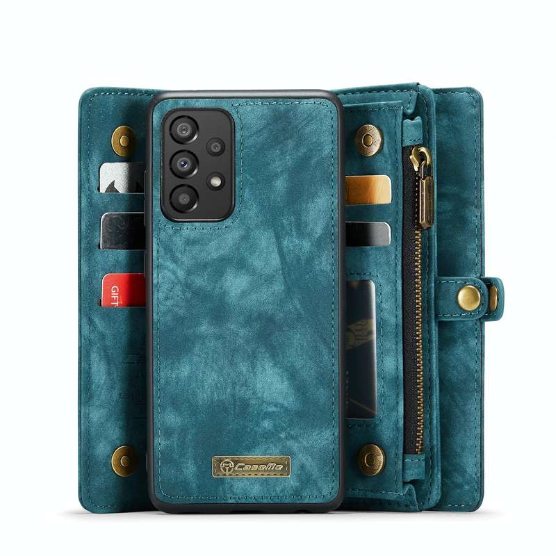 For Samsung Galaxy A53 5G CaseMe-008 Detachable Multifunctional Horizontal Flip Leather Case(Green)
