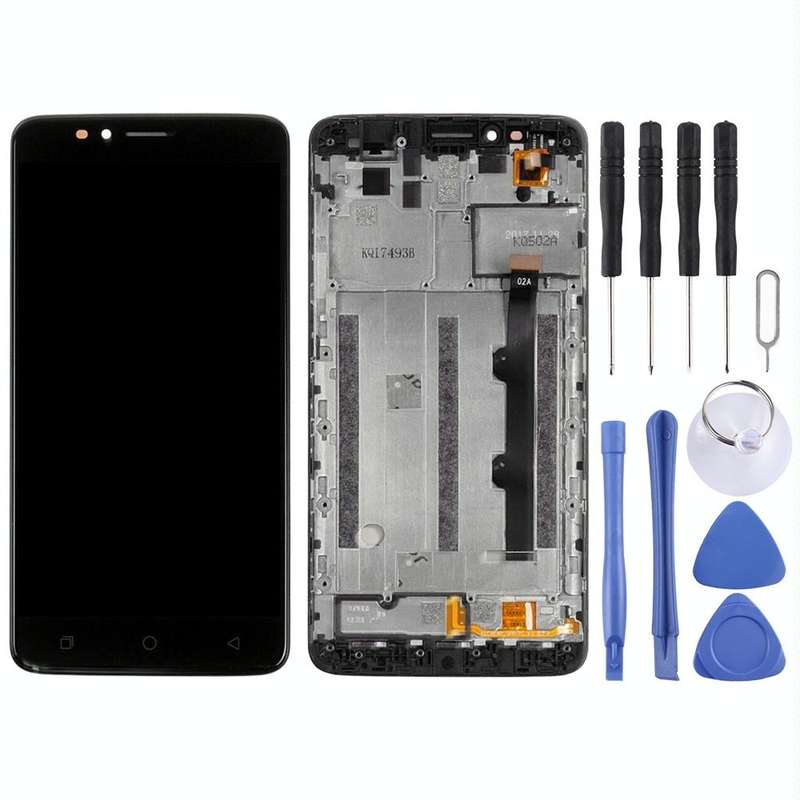 LCD Screen and Digitizer Full Assembly With Frame for T-Mobile Revvl Plus c3701a(Black)