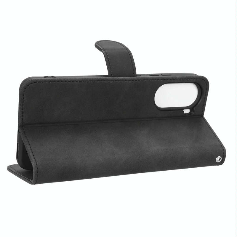 For ZTE Blade V40 Design Skin Feel Magnetic Flip Leather Phone Case(Black)