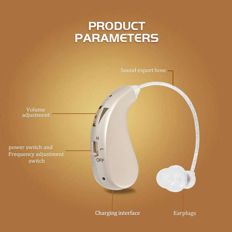 Portable Rechargeable Invisible Hearing Aid US Plug(Blue)