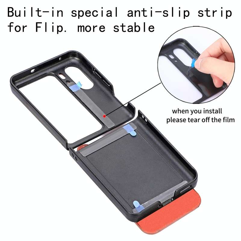 For OPPO Find N2 Flip Wristband Kickstand Card Wallet Back Cover Phone Case(Khaki)