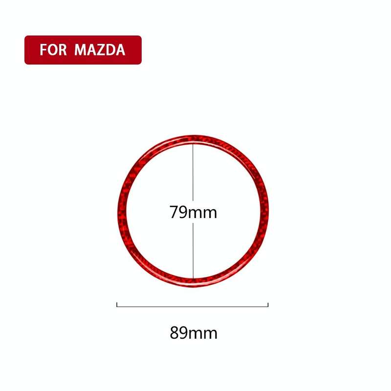 Car Carbon Fiber Steering Wheel Decorative Sticker for Mazda 3 Axela 2017-2018, Left and Right Dr...