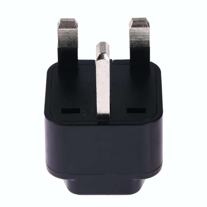 Portable Universal Socket to UK Plug Power Adapter Travel Charger (Black)