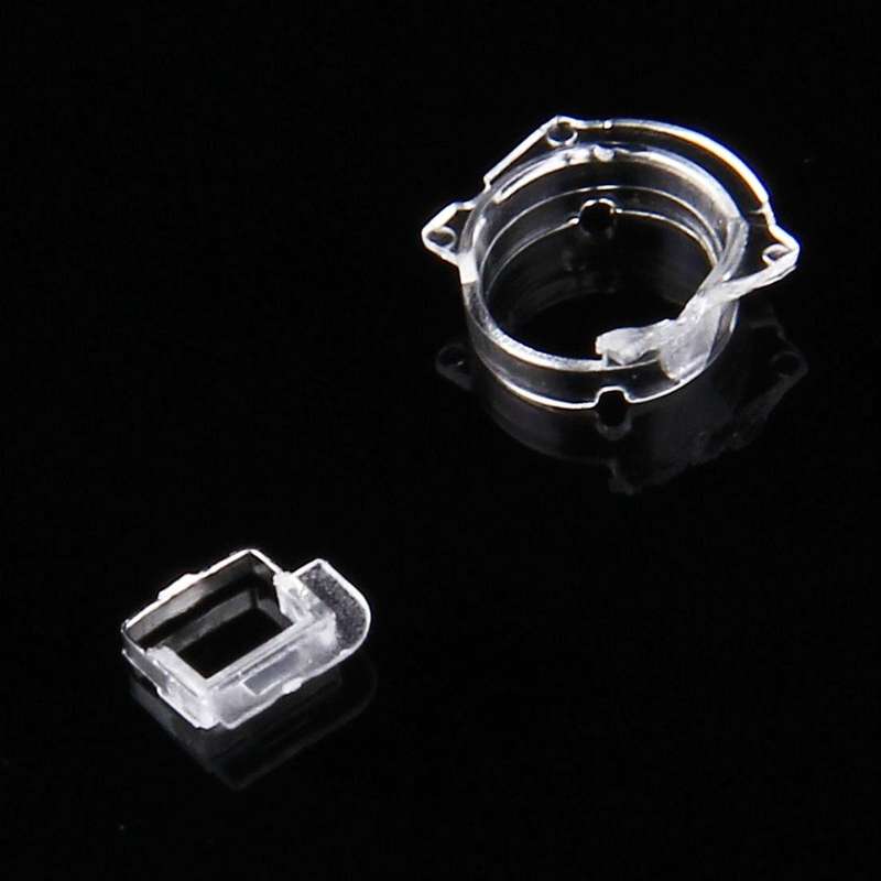 100 PCS Transparent Plastic Camera Lens Frame for iPhone 5 & 5S & 5C(Transparent)