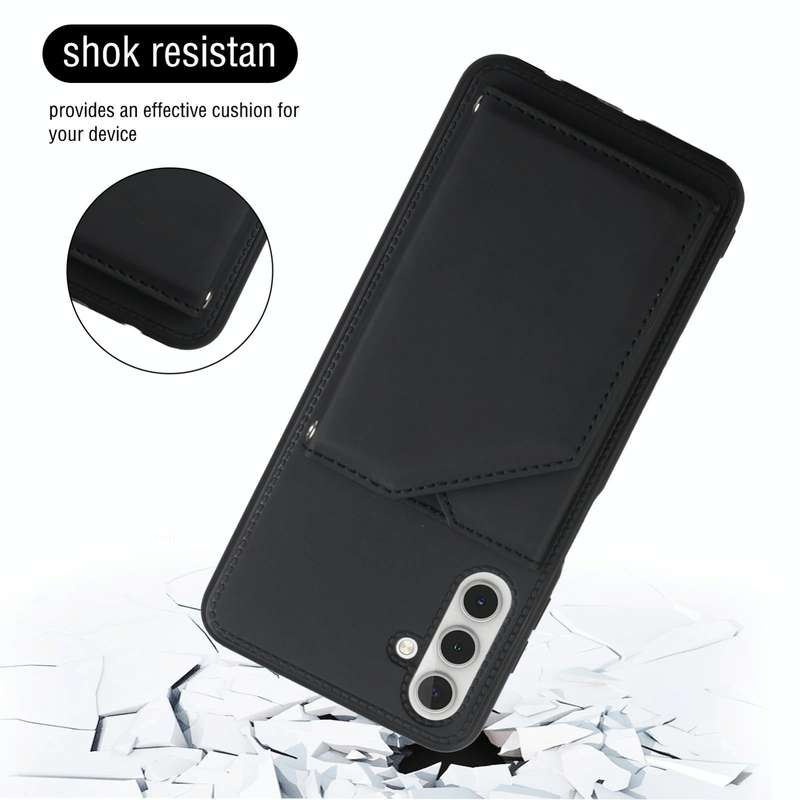 For Samsung Galaxy A13 5G Skin Feel PU + TPU + PC Back Cover Shockproof Phone Case with Card Slot...
