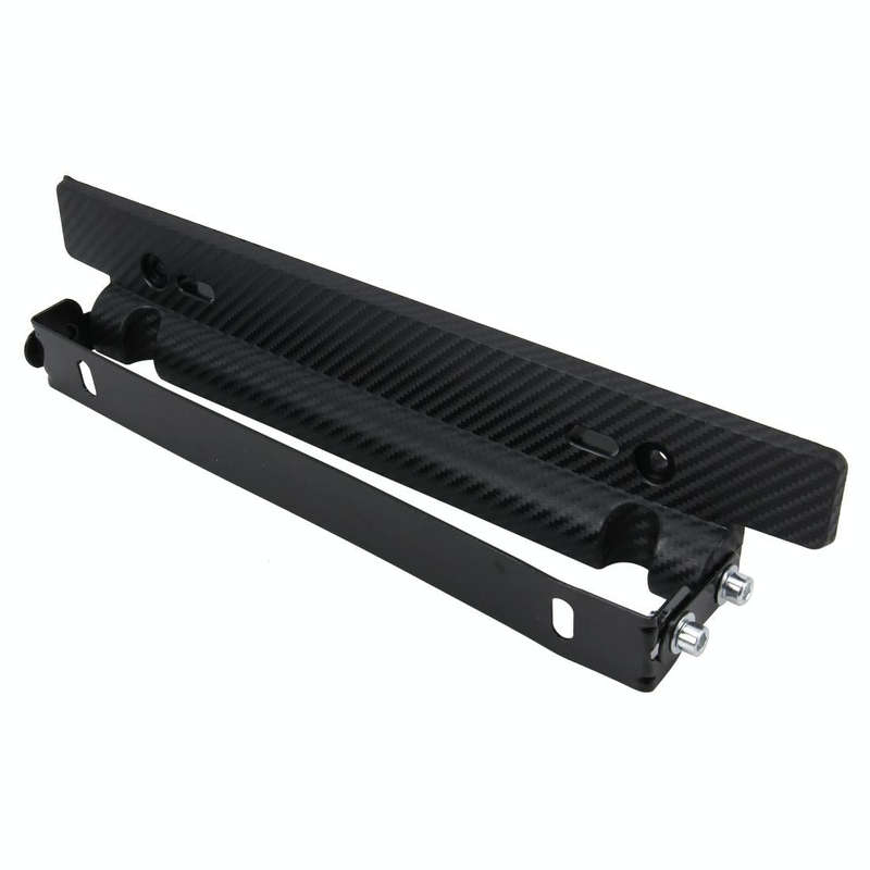 Car License Double Adjust Carbon Number Plate Adjustable Carbon Lead Plate Frame Holder Universal...