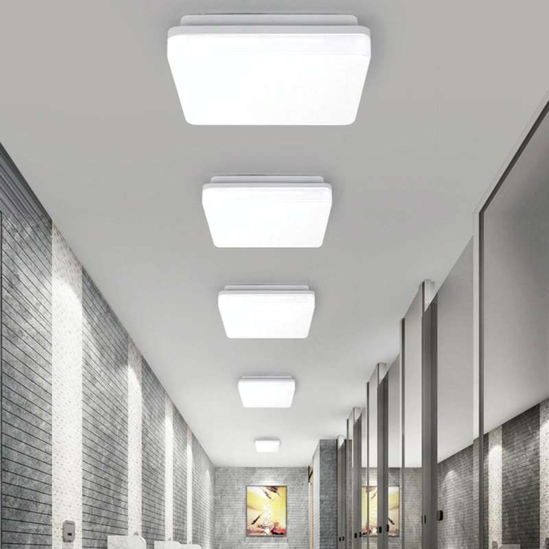 LED Ceiling Lamp Waterproof Moisture-Proof Dustproof Supply Light Bathroom Balcony Lamp, Power so...