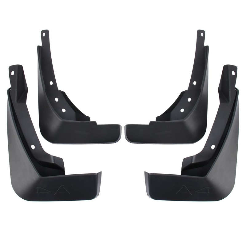 4 PCS Car Auto Semi-Rigid PVC Splash Flaps Mudguards Fender Guard for Audi A4L 2016 Version