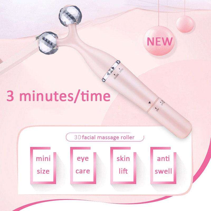 3 In 1 Portable Electric Eye Massager Double Chin Face Lift Body Neck Massage Roller 3D Facial Ma...