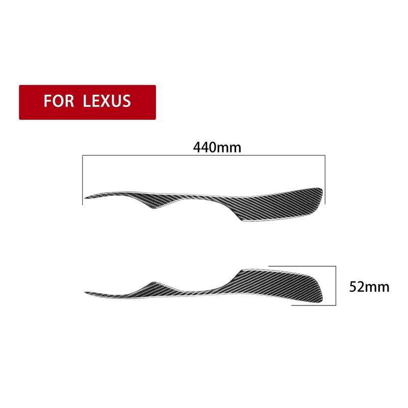 2 PCS / Set Carbon Fiber Car Lamp Eyebrow Decorative Sticker for Lexus IS300/IS200/RS200/ALTezza ...