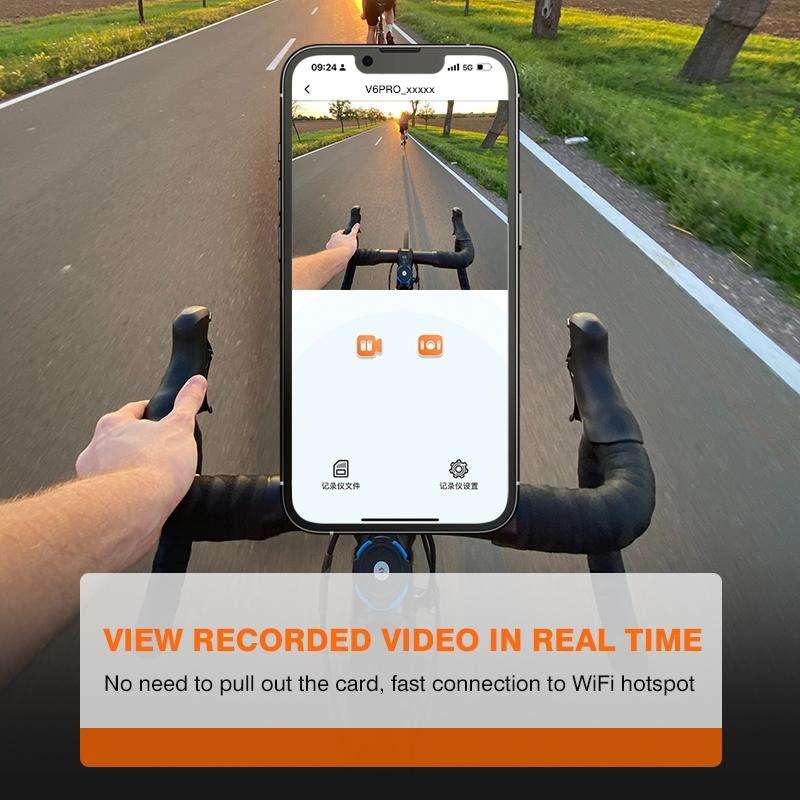 Foxwear V6 Pro 4K HD Anti-Shake Video Recorder Cycling Smart Helmet, Size: 54-61cm(Black)