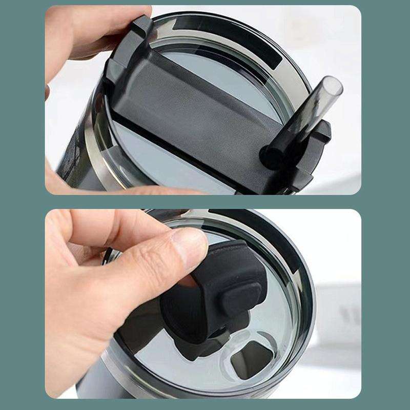 20oz Glitter Insulation Coffee Cup Double Layer Ice Cup Stainless Steel Car Cup With Straw(Green ...
