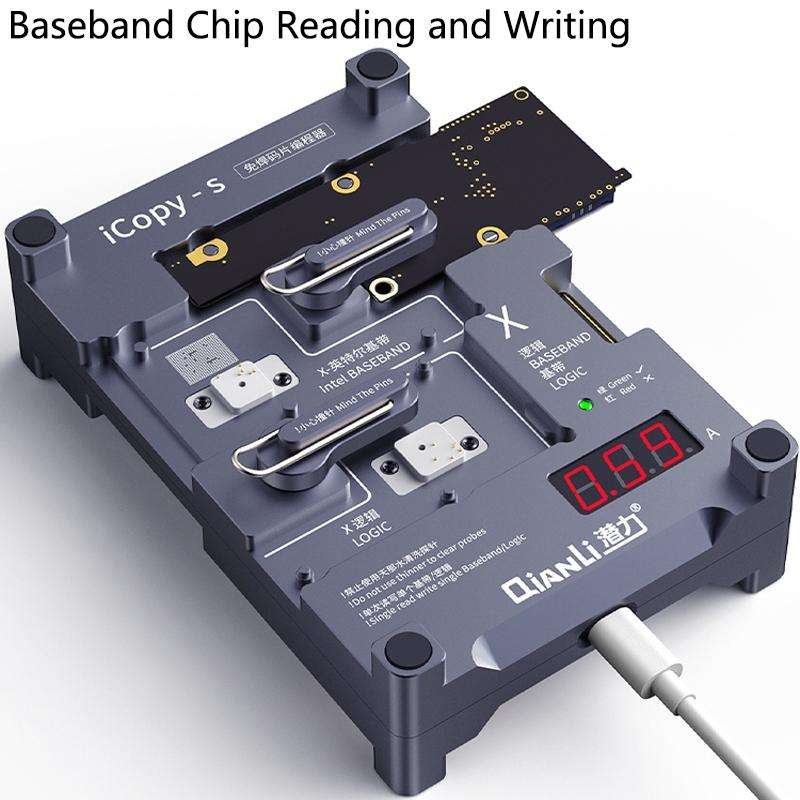 Qianli iCopy-S Double Sided Chip Test Stand 4 in1 Logic Baseband EEPROM Chip Non-removal For iPho...