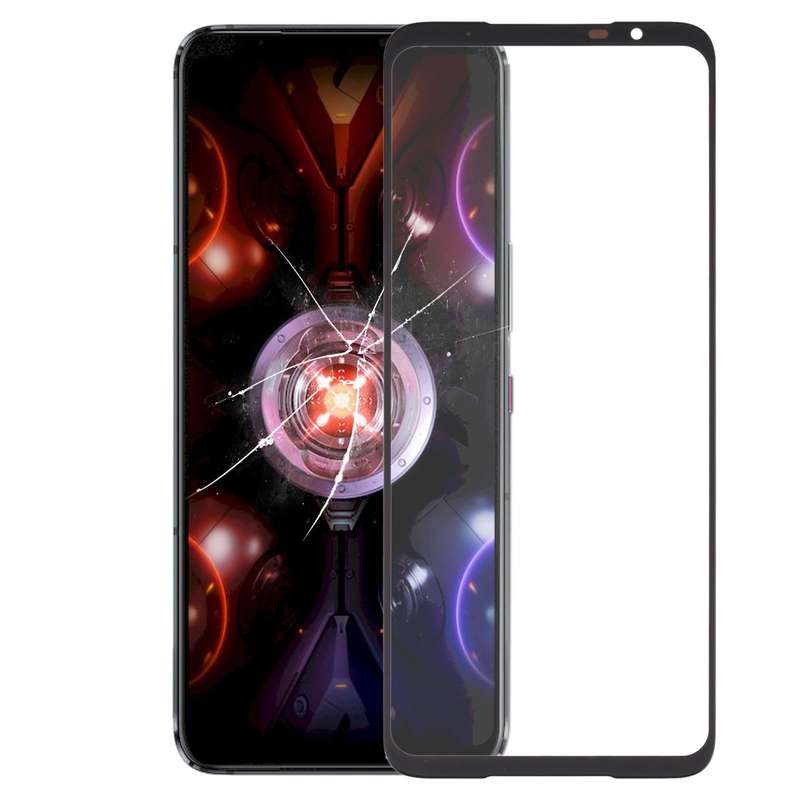 For Asus ROG Phone 5S / 5S Pro ZS676KS Front Screen Outer Glass Lens with OCA Optically Clear Adh...