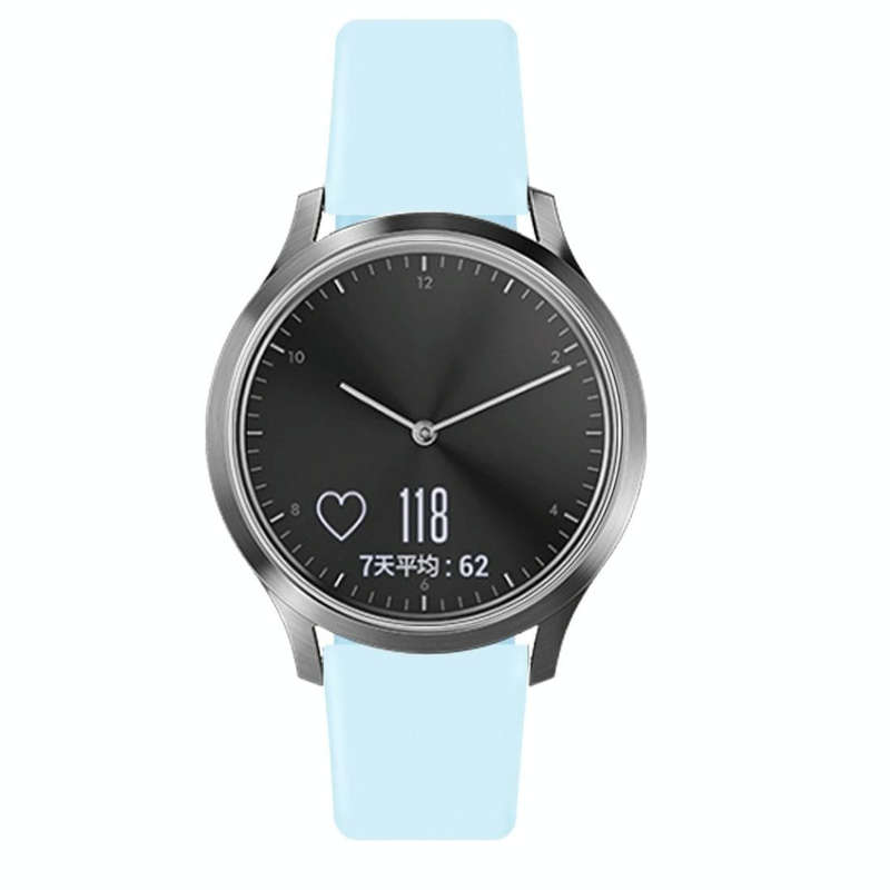 For Garmin Vivoactive 3 / Vivomove HR Solid Color Reverse Buckle Silicone Watch Band, Size: Large...