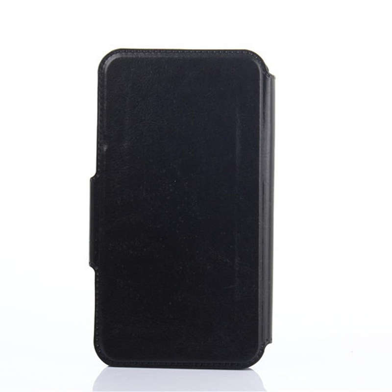 Silicone Sliding Universal Leather Case for 5.0 inch Mobile Phone(Black)