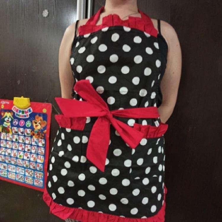 Cotton Dot Overalls Apron(Red)