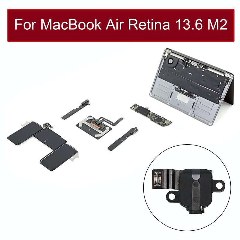 Earphone Jack Flex Cable 821-03656-A for MacBook Air 13.6 inch A2681 2022 EMC4074 (White)