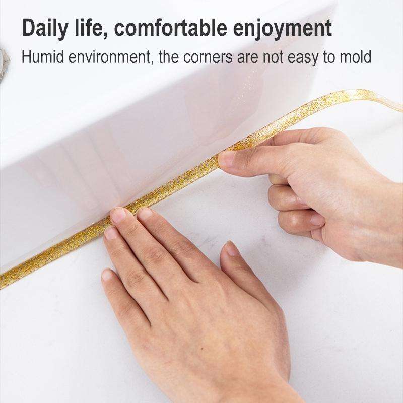 Kitchen Anti-mildew Waterproof Beauty Stitching Stickers Sink Seal Edge Line, Random Color Delive...