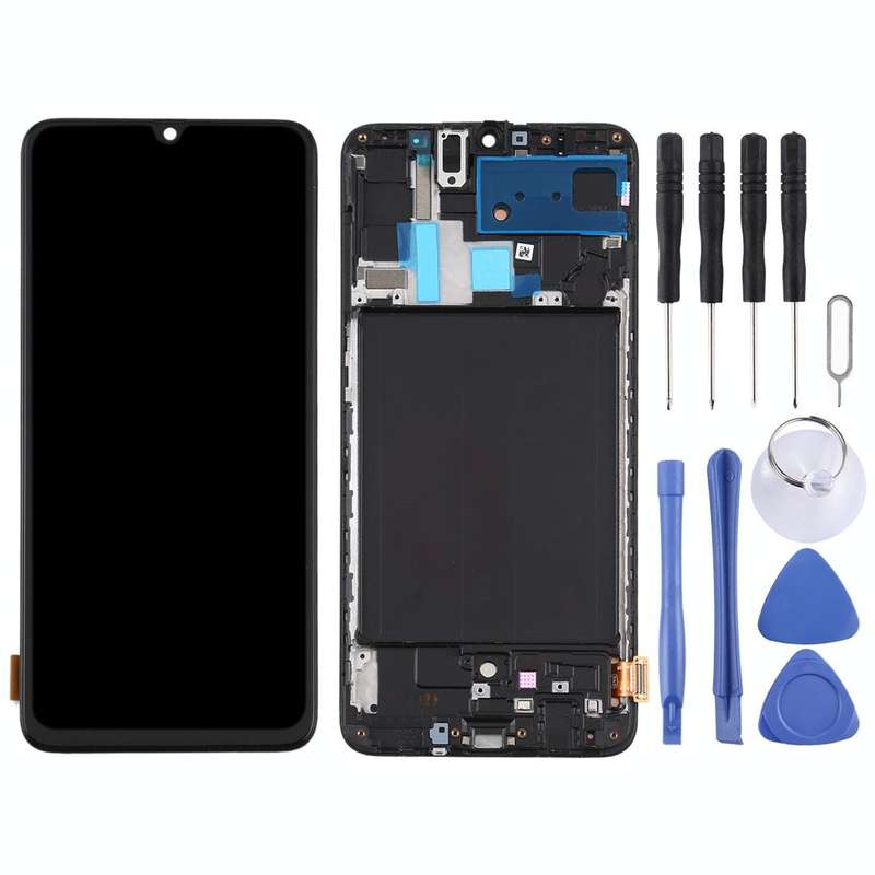 TFT LCD Screen for Samsung Galaxy A70  Digitizer Full Assembly with Frame, Not Supporting Fingerp...