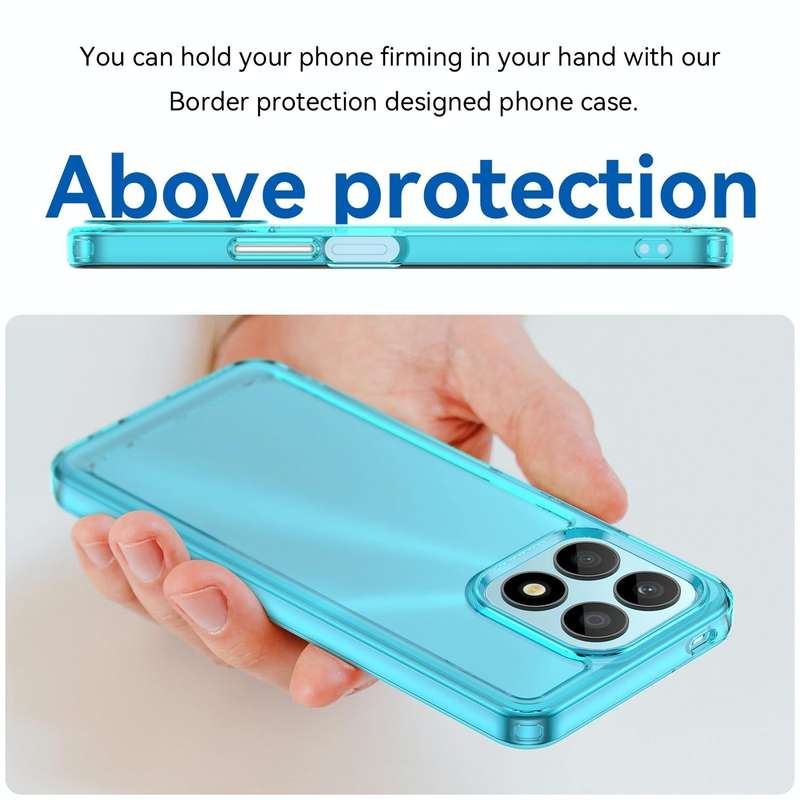 For Honor X8a Candy Series TPU Phone Case(Transparent Blue)