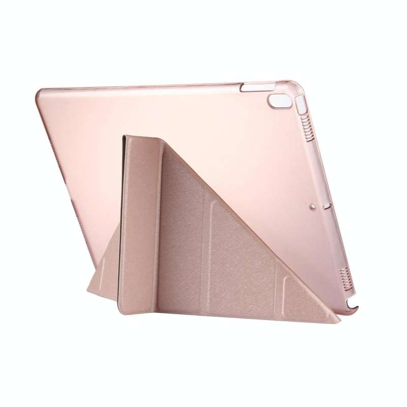 For iPad Pro 10.5 inch Silk Texture Horizontal Deformation Flip Leather Case with 4-folding Holde...
