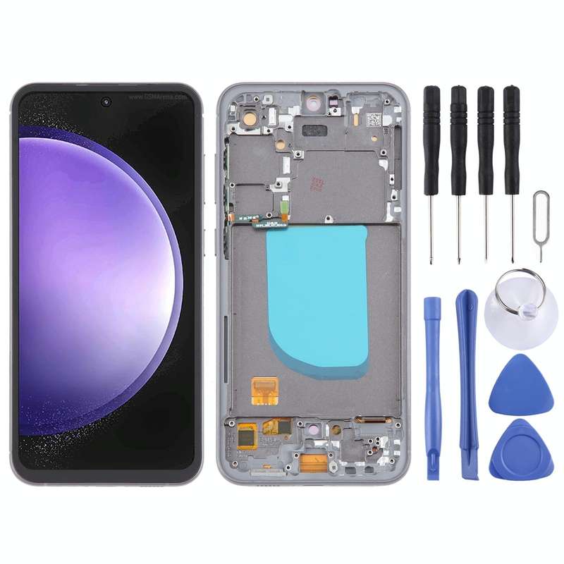 For Samsung Galaxy S23 FE SM-S711B 6.43 inch OLED LCD Screen Digitizer Full Assembly with Frame (...