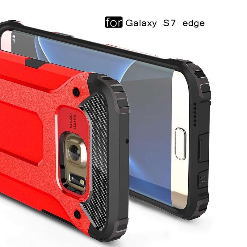 For Galaxy S7 Edge / G935 Tough Armor TPU + PC Combination Case (Red)