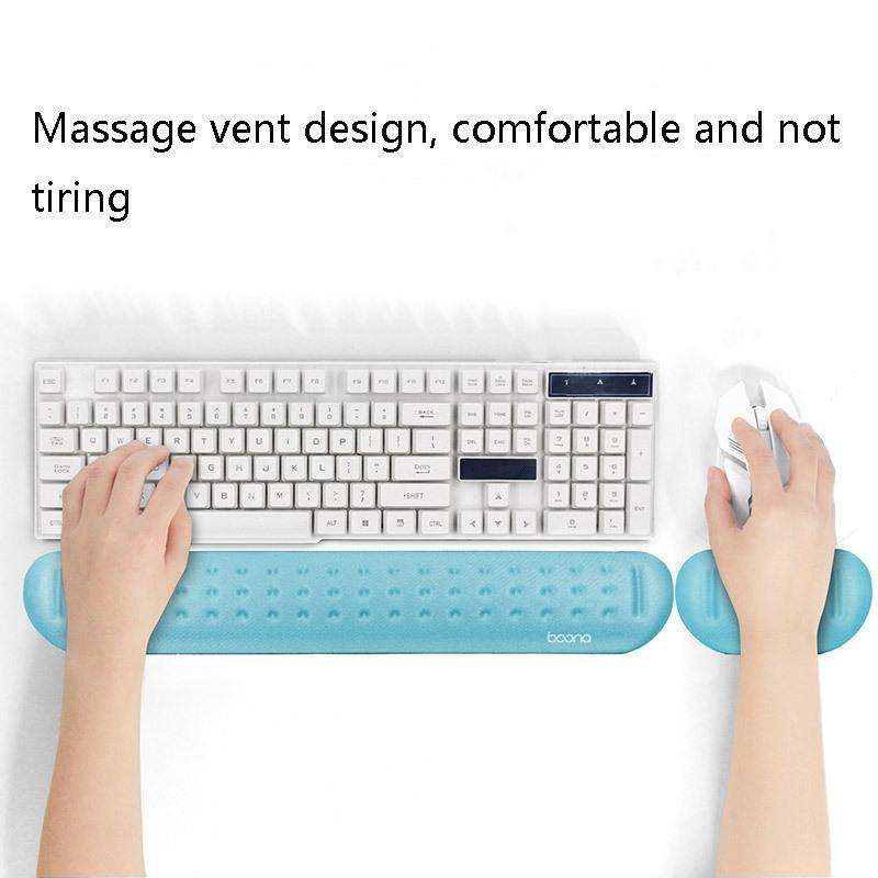 Baona Silicone Memory Cotton Wrist Pad Massage Hole Keyboard Mouse Pad, Style: Mouse Pad (Pink)